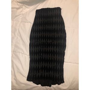 Pinup girl clothing flocked harlequin skirt